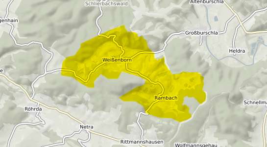 Immobilienpreisekarte Weissenborn b. Hermsdorf, Thueringen
