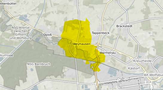 Immobilienpreisekarte Weyhausen Kr. Gifhorn