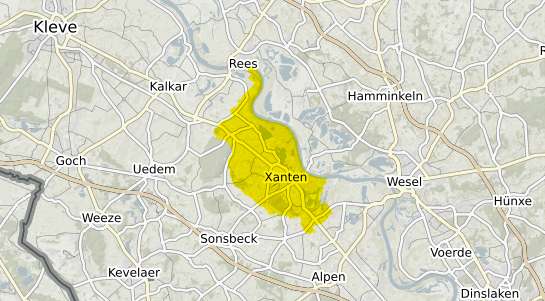 Immobilienpreisekarte Xanten