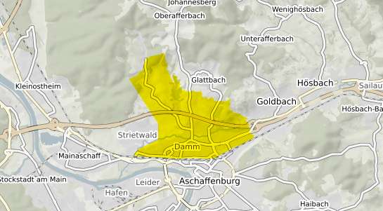 Immobilienpreisekarte Aschaffenburg Damm