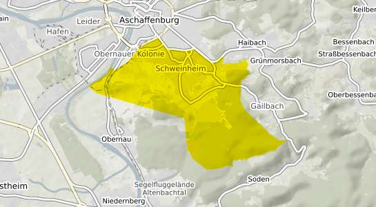 Immobilienpreisekarte Aschaffenburg Schweinheim