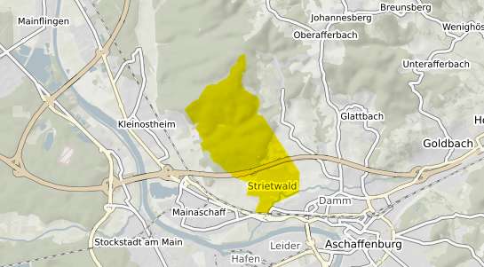 Immobilienpreisekarte Aschaffenburg Strietwald