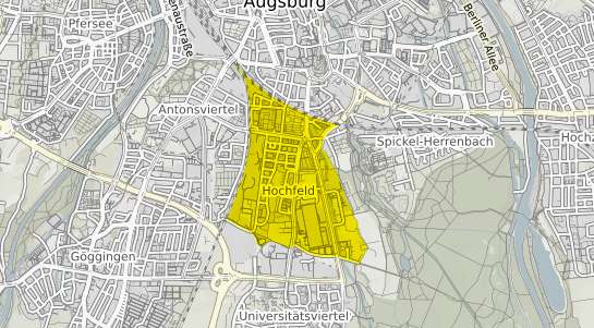 Immobilienpreisekarte Augsburg Hochfeld