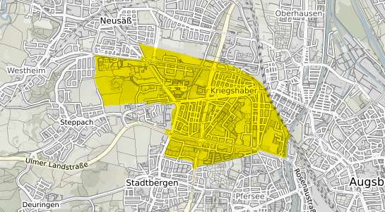 Immobilienpreisekarte Augsburg Kriegshaber