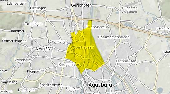 Immobilienpreisekarte Augsburg Oberhausen