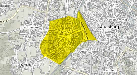 Immobilienpreisekarte Augsburg Pfersee