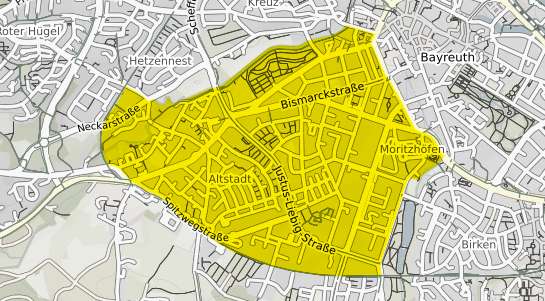 Immobilienpreisekarte Bayreuth Altstadt
