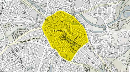Immobilienpreisekarte Bayreuth City