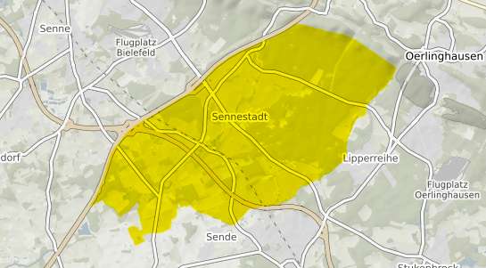 Immobilienpreisekarte Bielefeld Sennestadt