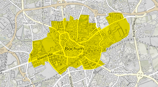 Immobilienpreisekarte Bochum Innenstadt