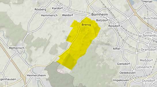 Immobilienpreisekarte Bornheim Brenig