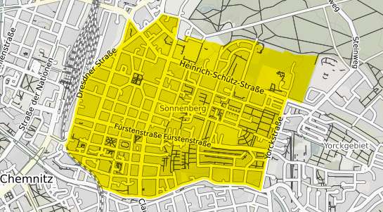 Immobilienpreisekarte Chemnitz Sonnenberg