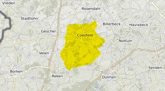 Immobilienpreisekarte Coesfeld Cösfeld