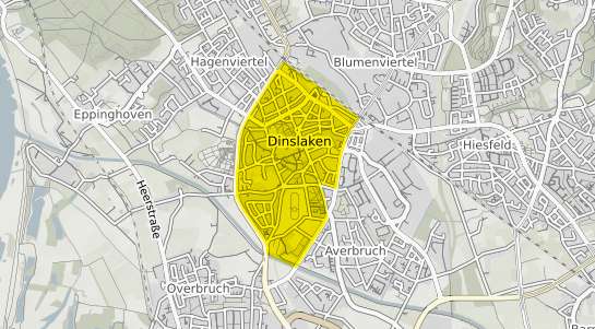 Immobilienpreisekarte Dinslaken Innenstadt