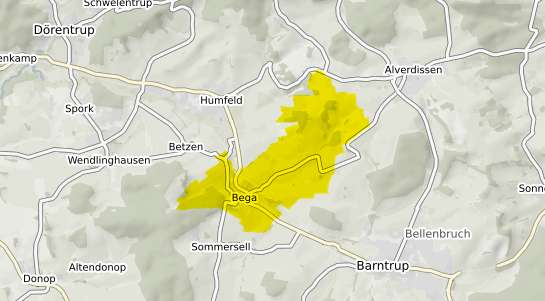 Immobilienpreisekarte Dörentrup Bega