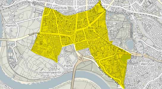 Immobilienpreisekarte Düsseldorf Bilk