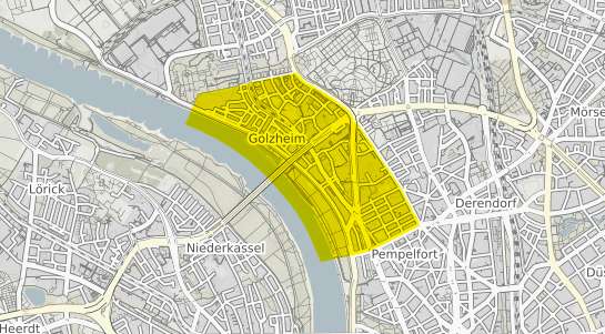 Immobilienpreisekarte Düsseldorf Golzheim
