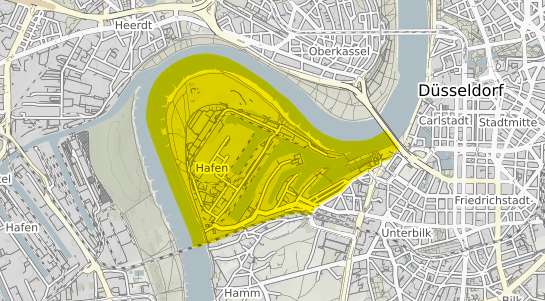 Immobilienpreisekarte Düsseldorf Hafen