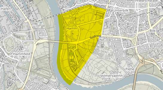 Immobilienpreisekarte Düsseldorf Hamm