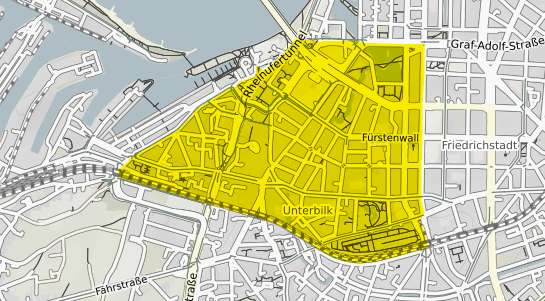 Immobilienpreisekarte Düsseldorf Unterbilk