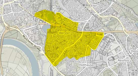 Immobilienpreisekarte Düsseldorf Wersten