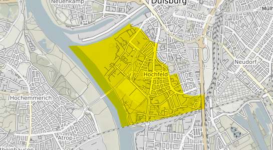 Immobilienpreisekarte Duisburg Hochfeld