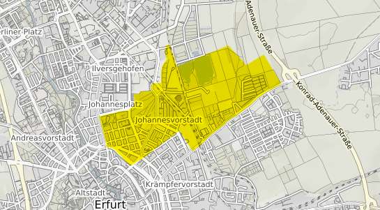 Immobilienpreisekarte Erfurt Johannesvorstadt