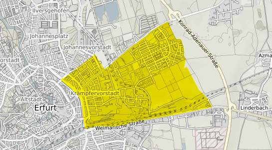 Immobilienpreisekarte Erfurt Kr&auml;mpfervorstadt