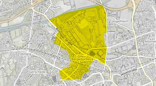 Immobilienpreisekarte Essen Bergeborbeck