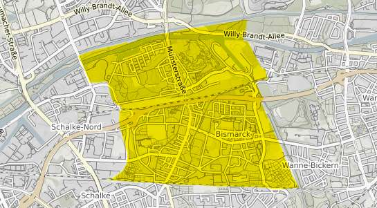 Immobilienpreisekarte Gelsenkirchen Bismarck