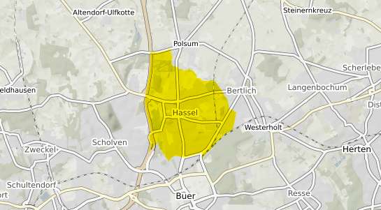 Immobilienpreisekarte Gelsenkirchen Hassel
