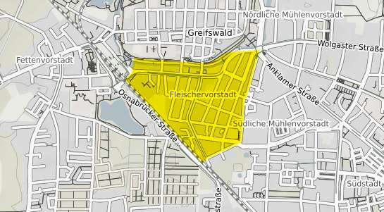 Immobilienpreisekarte Greifswald Fleischervorstadt