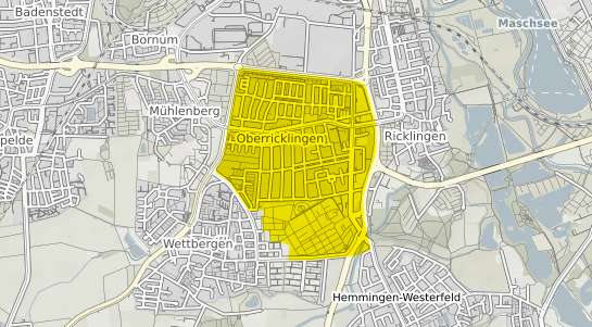 Immobilienpreisekarte Hannover Oberricklingen