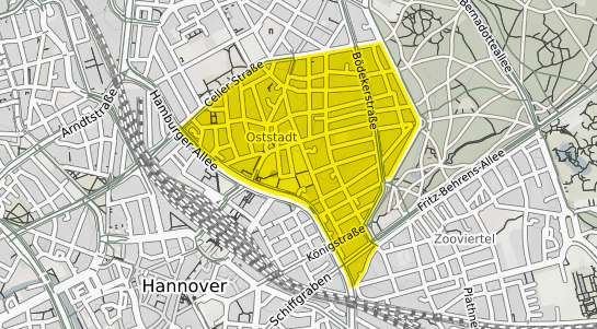 Immobilienpreisekarte Hannover Oststadt