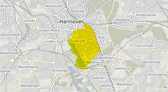 Immobilienpreisekarte Hannover S&uuml;dstadt