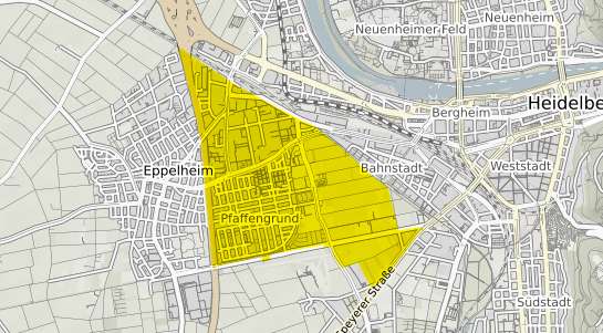 Immobilienpreisekarte Heidelberg Pfaffengrund