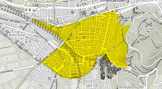 Immobilienpreisekarte Heidelberg Weststadt