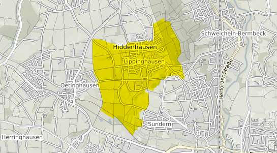 Immobilienpreisekarte Hiddenhausen Lippinghausen
