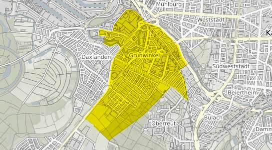 Immobilienpreisekarte Karlsruhe Grünwinkel
