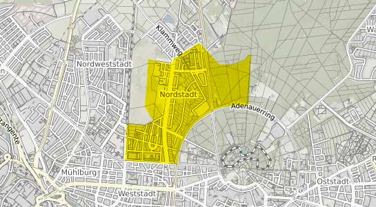 Immobilienpreisekarte Karlsruhe Nordstadt