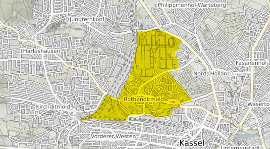 Immobilienpreisekarte Kassel Rothenditmold