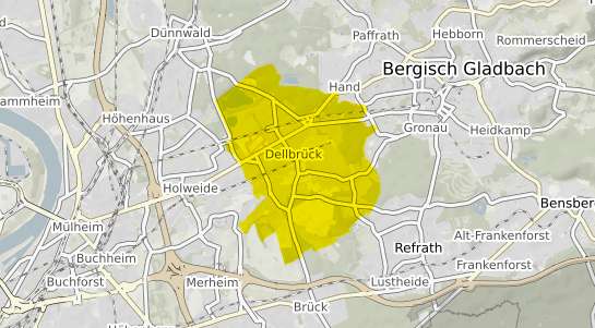 Immobilienpreisekarte K&ouml;ln Dellbr&uuml;ck