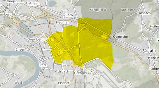 Immobilienpreisekarte K&ouml;ln Eil