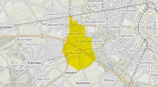 Immobilienpreisekarte K&ouml;ln Junkersdorf