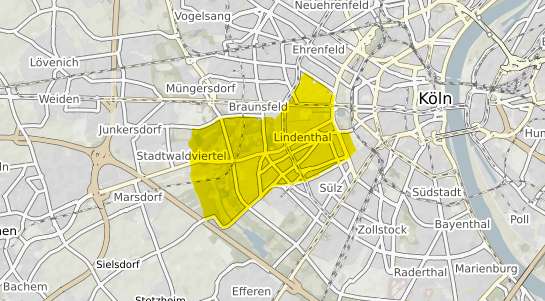 Immobilienpreisekarte K&ouml;ln Lindenthal