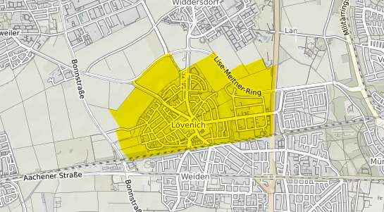 Immobilienpreisekarte K&ouml;ln L&ouml;venich