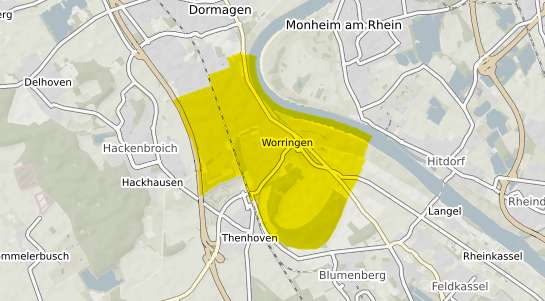 Immobilienpreisekarte Köln Worringen