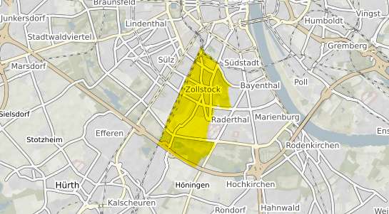 Immobilienpreisekarte K&ouml;ln Zollstock
