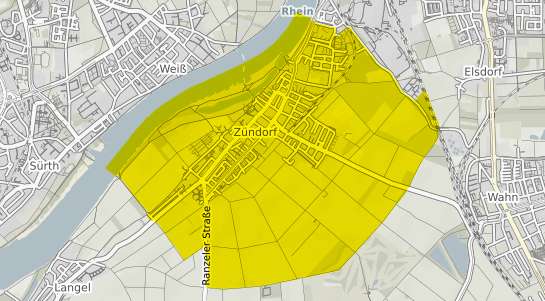 Immobilienpreisekarte Köln Zündorf