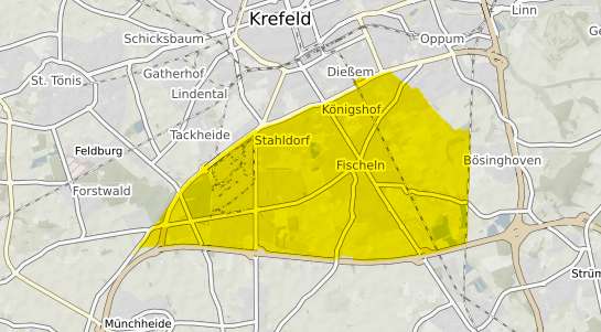 Immobilienpreisekarte Krefeld Fischeln